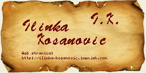 Ilinka Kosanović vizit kartica